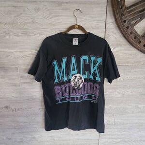 Mack Truck Bulldog Tough Vintage Tshirt SZ L Fruit Of The Loom Rare Single Stitc